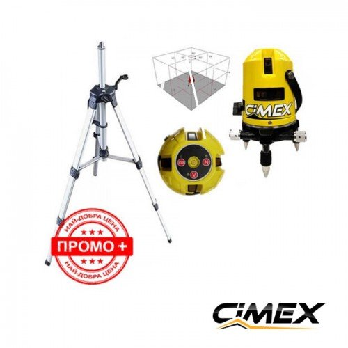 Special price offer - self-regulating laser level CIMEX 1H4V + a 1500 mm Tripod + 10% discount voucher on your next purchase